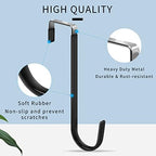 FYY Over the Door Hooks, Single-Hanger 4 Pack, Fits Doors 1.6" Black - Image 3