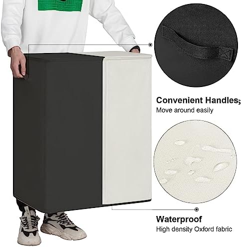 WOWLIVE Double Laundry Hamper with Lid, 154L Large Laundry Basket Organizer - Image 4