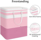 StorageRight Laundry Basket Hamper, 125L Collapsible Clothes Storage, Pink - Image 3