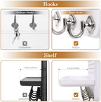 Key Holder for Wall, Mail Organizer Wall Mount with 8 Hooks Wooden Hanging Key Rack for Home Decor, Hallway, Entryway (White) - Image 5