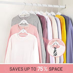 Velvet Stackable Hangers 30 Pack, Clothes Hanger Non Slip Felt with Hook - Image 5