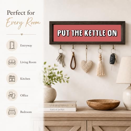 Put The Kettle On Item Holder Wall Mount, Kitchen Hanging Shelf - Image 3
