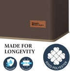 Simple Houseware Foldable Laundry Hamper Basket with Lid and Bag, Brown - Image 5