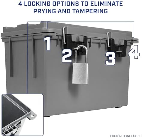 Sheffield XL Ammo Box Made in USA, Stackable Lockable Ammo Storage Box - Image 7