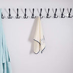 Dseap Coat Rack Wall Mount - 38” Long 10-Tri-Hooks Heavy Duty Coat Hanger Rail Wall Hooks for Hanging Coats Hats Clothing Clothes Purse Mudroom Entryway, White/Black, Pack of 2 - Image 4