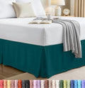Queen Bed Skirt, Hides Under-Bed Storage 16 Inch Drop, Pleated, Teal by UTOPIABEDDING