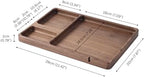 Walnut Wooden Valet Tray – Bedside Table Organizer for Men Dad, Edc Catch All Tray with Cable Slot (11.4 x 7.9 x 0.8 Inch) - Image 2