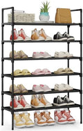 Kitsure Shoe Rack for Closet, Shoe Organizer, 27.6" Wide - 6 Tier, Black | Shoe Storage for Closet, Entryway, Easy- Assembly& Space-Saving Shoe Shelf with Side Handle, Closet Organizer by Kitsure
