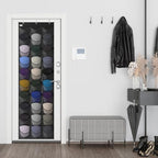 Baseball Hat Rack, 30 Pocket Over-The-Door Hat Organizer with Clear Deep Pockets to Display Baseball Caps Collection, Complete with 3 Over Door Hooks (Black, 30 Pockets) - Image 7