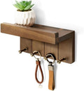 Rebee Vision Acacia Wood Key Holder Wall Mount for Room Decor, Brown by REBEEVISION