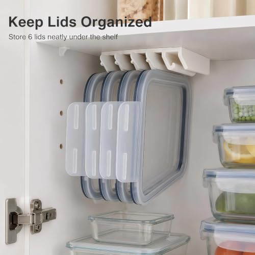 Slide-In Lid Organizer for Food Storage Containers, Holds 6 Lids - Image 6