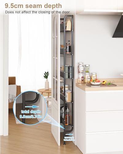 UMDONX Narrow 5-Tier Behind-the-Door Bathroom Storage Rack - Image 3