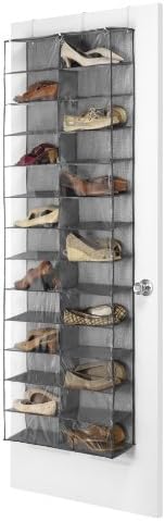 Whitmor Over The Door Shoe Shelves - 26 Sections - Crosshatch Gray - Image 2