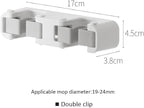 Broom Holder Wall Mount Self Adhesive, No-Drill Mop Grip Double Clip - Image 5