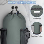BALEINE 120L Laundry Bag Backpack, 900D Oxford Fabric Large Travel Laundry Bags with Shoulder Straps and 2 Mesh Pockets for College Dorm, Apartment, Laundromat (Dark Grey, 120L) - Image 3