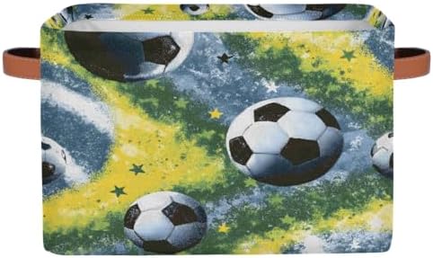Soccer Balls Storage Basket Toy Storage Bins Collapsible Cube Organizer by hongjinglin