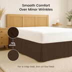 Full Bed Skirt, Hides Under-Bed Storage 16 Inch Drop, Pleated, White - Image 6