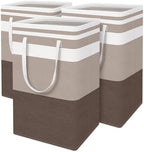 BlissTotes 3-Pack Laundry Basket, Collapsible Laundry Hamper, Khaki, 88L by BlissTotes