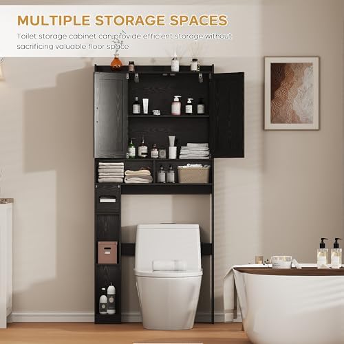 Over the Toilet Storage Cabinet, 31”W Bathroom Organizer - Image 4