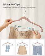 SONGMICS 30-Pack Pants Hangers, Velvet Hangers with Adjustable Clips - Image 3