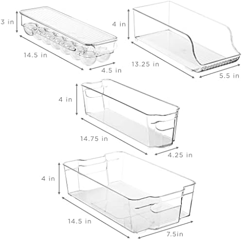 Sorbus Fridge Organizers and Storage Bins for Pantry & Fridge (8 Piece Set) - Image 2