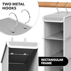 Simple Houseware 10 Shelves Closet Hanging Shoe Organizer, Gray | Dual Metal Hooks, Holds Up to 20 lbs, for Narrow Space - Image 5