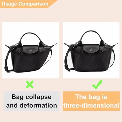 Doxo Small Purse Organizer Insert for Handbags, Felt Neverfull BB Organizer Insert,Mini Tote Bag Organizer with Zipper Pocket, Fit Neverfull BB Longchamp Xtra Energy S and More, Beige-XS - Image 4