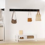 SKOLOO Wall Mounted Coat Rack 38", 10 Hooks, Bamboo, Shaker Style, Black - Image 2