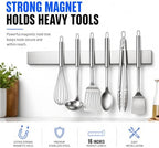 Modern Innovations 16 Inch Stainless Steel Magnetic Knife Bar with Multi-Purpose Functionality as a Knife Holder, Knife Strip, Magnetic Tool Organizer, Art Supply Organizer & Home Organizer - Image 2