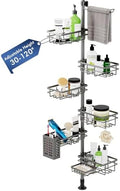 Corner Shower Caddy Tension Pole,Bathroom Shelf for Inside Shower Organizer by Vatex