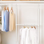 Simple Houseware Adjustable Closet Hanging Rod, White - Image 2
