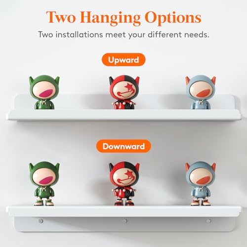 Lifewit Acrylic Floating Shelves for Wall 14" White, 8 Pack - Image 6