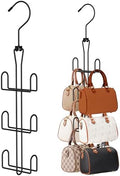 Purse Hanger 2 Pack,Purse Organizer for Closet,Rotatable Metal Bag Organizer,Purse Holder for Handbags,Belts,Scarves,Tote,Baseball Hats,Backpacks(Black) by Uilmart