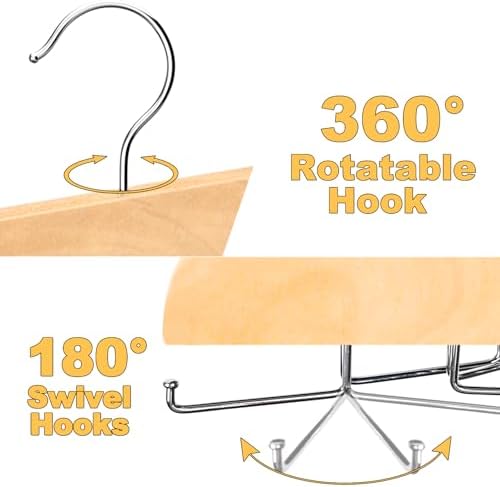 Tank Top Hanger for Closet Organizer, 20 Large Capacity Premium Bra Hanger | Space Saving Hangers with Foldable Metal Hooks, Underwear Storage Bathing Suit Organizer Multi Hanger for Hat, Purse, Belt - Image 3