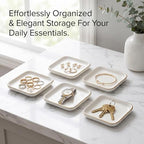 12 Pack Ceramic Jewelry Trays, 4.6 Inch Decorative Trinket Dish Set for Vanity Organizer & Bathroom Decor, Birthday Gifts for Women - Image 6