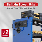 Power Tool Organizer Wall Mount with Power Strip, 4 Layers - Image 2