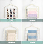 Velvet Pant Clothes Hanger Space Saving Non Slip Hanger Jean Slack Hangers | Multiple Velvet Hanger Closet Organizer Storage and Organization for Jeans,Scarf,Tie(3, Beige) - Image 5