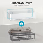 Nieifi Adhesive Shower Shelves, Clear, 2 Pieces - Image 6