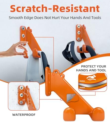 Chainsaw Hanger, 4 Pack Chainsaw Holder Wall Mount, Chain Saw Storage Rack - Image 3