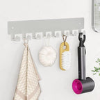 pickpiff Sliver Key Holder for Wall Adhesive, Key Hooks with 8 Hooks, No Drill for Living Room, Kitchen, Office - Image 4