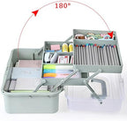 BTSKY 3-Layer Plastic Dividing Storage Box Craft Organizer and Storage - Image 2