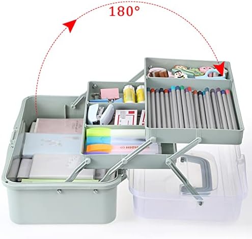 BTSKY 3-Layer Plastic Dividing Storage Box Craft Organizer and Storage - Image 2