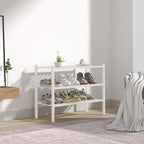ROMGUAR CRAFT 3 Tier Bamboo Shoe Rack for Closet Free Standing Wood Shoe Shelf Storage Organizer for Entryway Small Space Stackable 27"x11"x20" (White) - Image 7