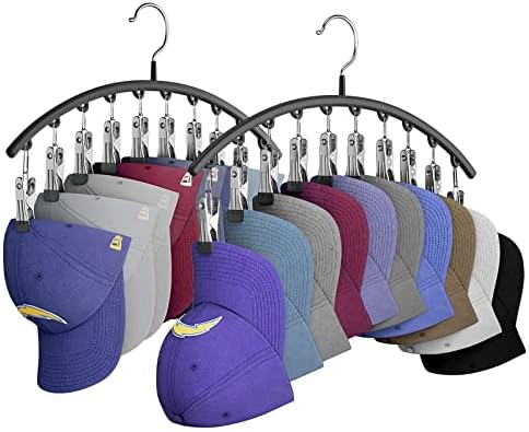 Yecuip Hat Hangers for Closet,Hat Organizer Racks for Base Ball Caps 2 Pack by Yecuip