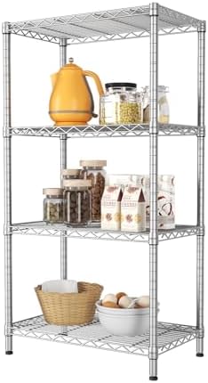 SINGAYE 4 Metal Shelves Wire Shelving Storage Shelf Adjustable Unit Pantry by SINGAYE
