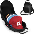 Livelab Hat Case, Hard Hat Case for Baseball Caps, Hat Storage with Carrying Handle & Shoulder Strap, Hat Organizer Protects Up to 6 Hats, Perfect for Travel & Home Storage - Black by LIVELAB