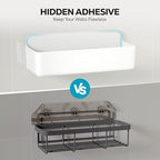 Nieifi Adhesive Shower Shelves, White, 3 Pieces - Image 5
