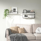 WOPITUES Bathroom Shelves Over Toilet with Protective Metal Guardrail - Image 6