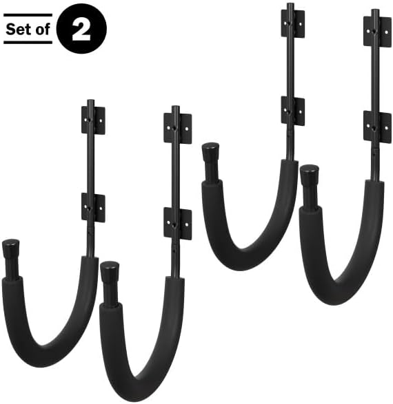 2-Pack of Kayak Storage Hook Sets - Kayak Wall Mount Hangers with 100lb Capacity Per Pair for Paddleboards, Surfboards, - Image 2