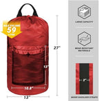 Laundry Bag with Shoulder Straps and Mesh Pocket Laundry Backpack Large Portable Laundry Hamper for College Laundromat Apartment (Red) - Image 2